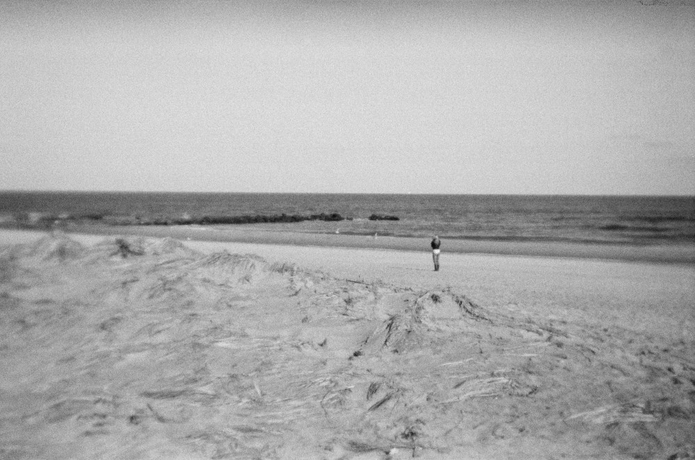 alone on beach